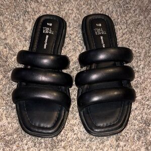 Time and Tru Black Women's Sandals